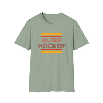 Green t-shirt with 'ALTER KOCKER' text on a white background