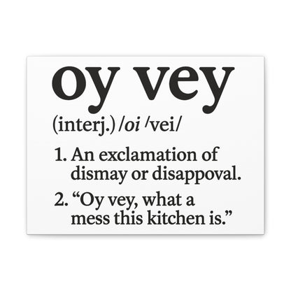 Definition of 'oy vey' on a white background