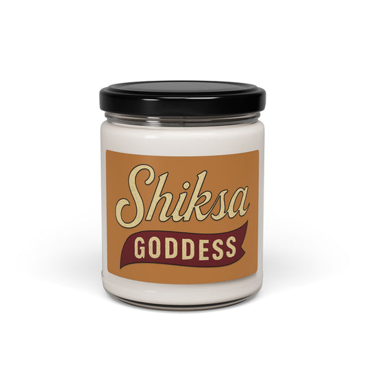 Jar with a label reading 'Shiksa Goddess' on a white background
